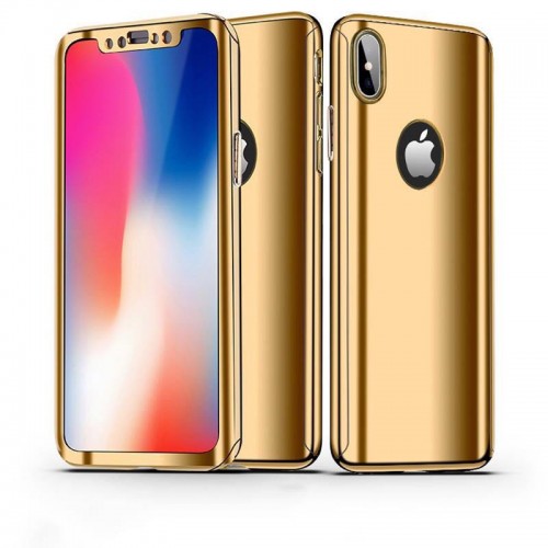 Iphone X Cover Full Coverage Sleek 360 Gloss Mirror Back Case For Iphone 10 Gold From Accessories Online Shopping In Uae Dubai Baby Gears Smartwatches Electronics Kitchen Appliances Tablets Accessories Games Consoles